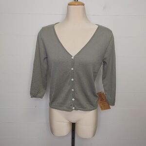 The Earth Collection 100% cotton cropped cardigan